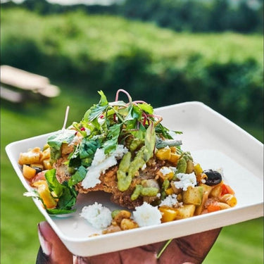 Disposable square plate