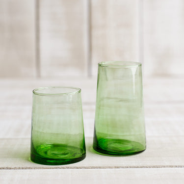Beldi Tapered Wine glass Green 250ml & 350ml