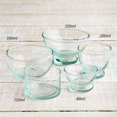 Beldi glass bowls clear blue