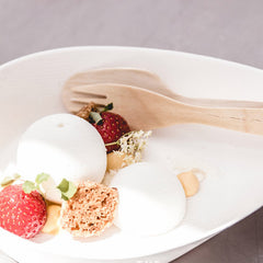 Natural Tableware Wooden Waxed Fork and Spoon