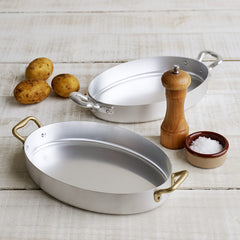 Ottinetti Oval Gratin with brass handles
