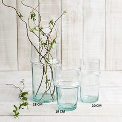 Beldi Tea Glass Vases 19cm, 20cm & 28cm