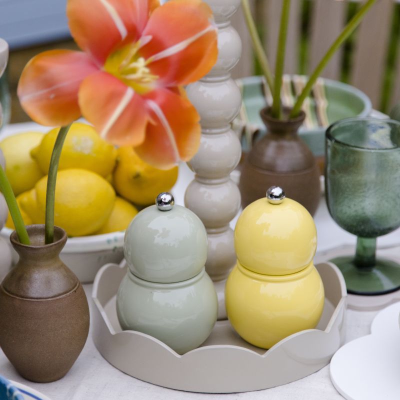 Addison Ross Chubby Salt or Pepper Grinder 12cm Plain Colours