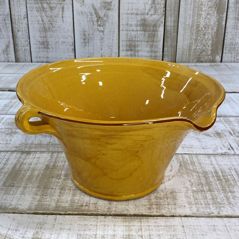 Spanish Terracotta Narrow Based  Bowls with Handles and Lip - 3 colours, 2 sizes