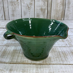 Spanish Terracotta Narrow Based  Bowls with Handles and Lip - 3 colours, 2 sizes