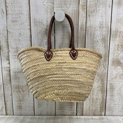 French Market Basket with Long Leather Handle - 5 Colours by Le Panier