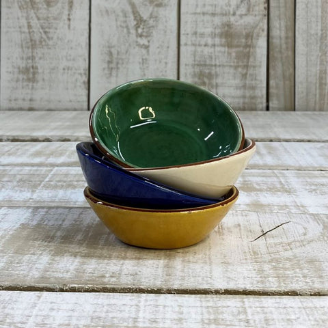 Spanish Terracotta Straight Sided Bowls - 3 sizes and 5 colours