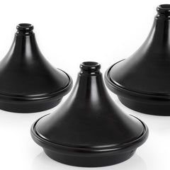 Spanish Terracotta Tagine Matt Black - 5 sizes