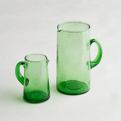 Beldi Moroccan Glass Green Jug 300ml & 1litre 