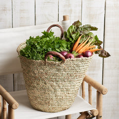 Large Souk Basket with leather handle