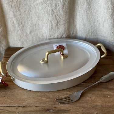 Oval Gratin with optional lid, lid sold separately