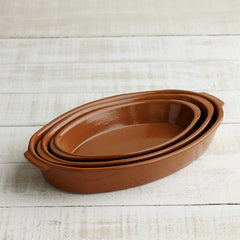 Spanish Terracotta Oval Baking Dish 