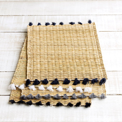 Handwoven Moroccan Tablemat with Tassels - 50% OFF AT CHECKOUT